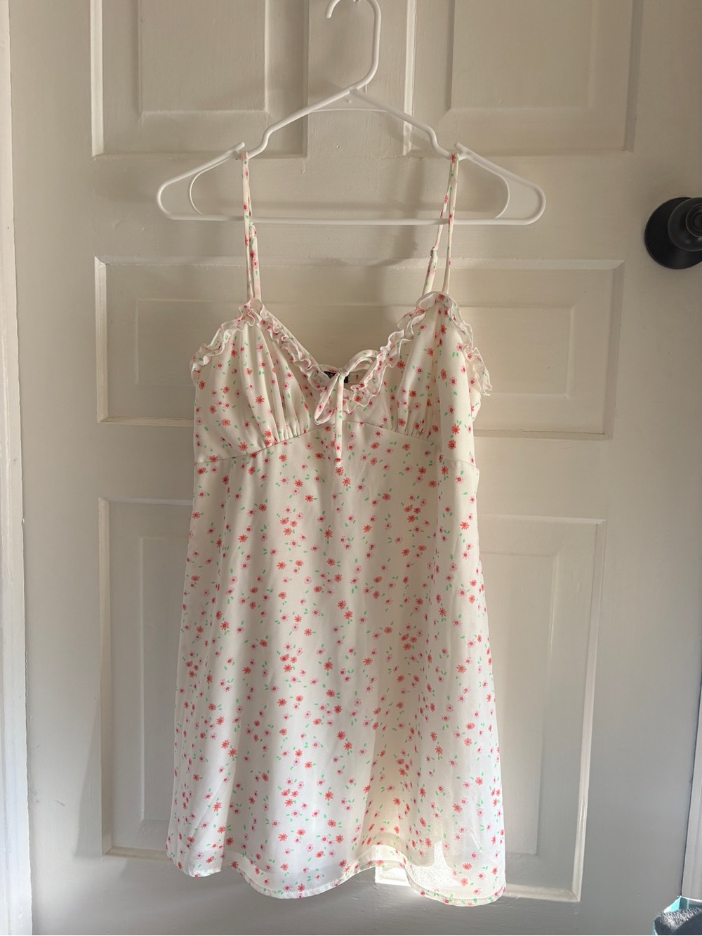 Wild Fable Dress White Chemise with Pink Floral Print
